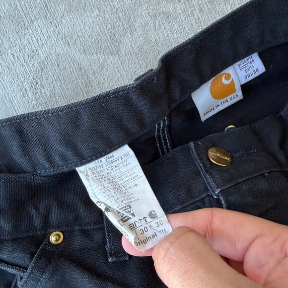 Carhartt black double knee work wear carpenter pants - Picture 4 of 7